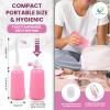 Peri Bottle for Postpartum Care 350ml Portable Bidet Bottle with 1 Nozzle Stored Inside | Travel Perineal Wash for New Mum Recovery, Feminine Hygiene, and Daily Intimate Care Pink view 2