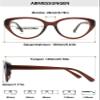 ALKAHE Classic Cat Eye Reading Glasses for Women Men Plastic Frame Eyeglasses Readers with Blue Light Blocking Brown Glasses 3.0 view 2