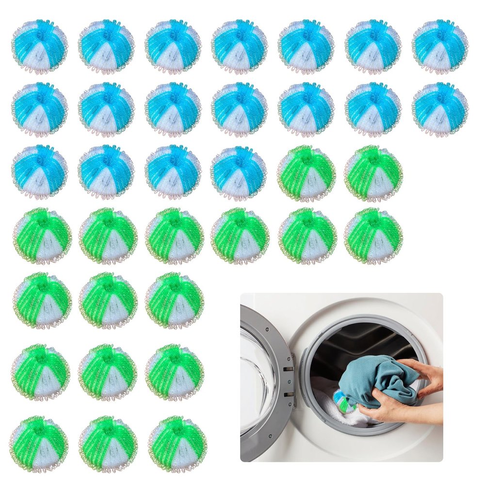 35 PCS Pet Hair Remover for Laundry,Dog Cat Pet Hair Remover Washing Machine Catcher Balls,Reusable Lint Catcher Washing, for Bedding Clothes Laundry