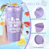 LemonRoad 36 Pcs Teacher Appreciation Gifts Bulk 16 oz Plastic Coffee Cup with Lid and Straw Notebooks and Pens Bulk Christmas Thank You Gift Set for Mentor, Lecturer, Counselor(Modern) view 3