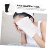 Homoyoyo 8Pcs Microfiber Face Cleaning Gloves for Women Soft Supple Beauty Mitts with Fine Stitching Portable Makeup Remover Mitts for Gentle Facial Cleansing and Exfoliation Black and view 3