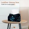 2 pack Fish Mermaid Pattern (2) Tissue Box Cover Leather Facial Tissue Dispenser Box Holder for Dresser Bathroom Decorative view 2