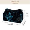 2 pack Fish Mermaid Pattern (2) Tissue Box Cover Leather Facial Tissue Dispenser Box Holder for Dresser Bathroom Decorative view 4