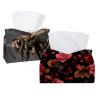 2 pack Textured Floral Vector Pattern (3) Tissue Box Cover, Decorative Tissue Box Dispenser for Bathroom, Parlors, Office, Bedroom Dresser, Vanity Countertop, Nightstand, Car, and Desk view 1