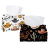 2 pack Western Cowboy Hat Cactuses Tissue Box Cover, Decorative Tissue Box Dispenser for Bathroom, Parlors, Office, Bedroom Dresser, Vanity Countertop, Nightstand, Car, and Desk view 1