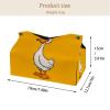 2 pack Cartoon Duck, Yellow White (2) Tissue Box Cover Leather Facial Tissue Dispenser Box Holder for Dresser Bathroom Decorative view 4