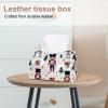 2 pack Cute Nutcracker Tissue Box Cover, Decorative Tissue Box Dispenser for Bathroom, Parlors, Office, Bedroom Dresser, Vanity Countertop, Nightstand, Car, and Desk view 2