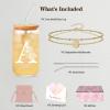 DAMCONME Holiday Gift for Sister or Bestie Gift Set with Initial Glass Cup and Bracelet Thoughtful Present for Appreciation or Christmas view 2