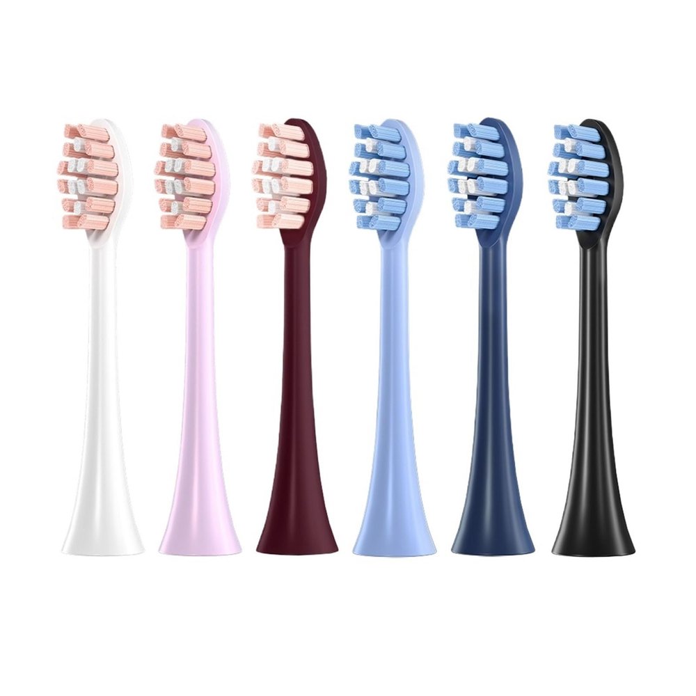 4 Pcs Replacement Brush Heads Compatible for FLYCO FT7105/FT7106/FT7108/FT7205 Electric Toothbrush Head Vacuum Packaging with Dust Cover(Multi)