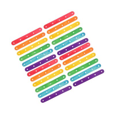 DECORNIJIA Wood Colored Sticks Ice Cream Supplies 100pcs Smooth Surface DIY Craft Sticks for Ice Pops Baking and Handmade Crafts