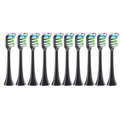 10pcs Replacement Brush Heads Compatible for Xiaomi SOOCAS X3 X5 V1 X3U Soft Bristle Electric Toothbrush Dupont Sealed Packed(10PCS (2 Colors))