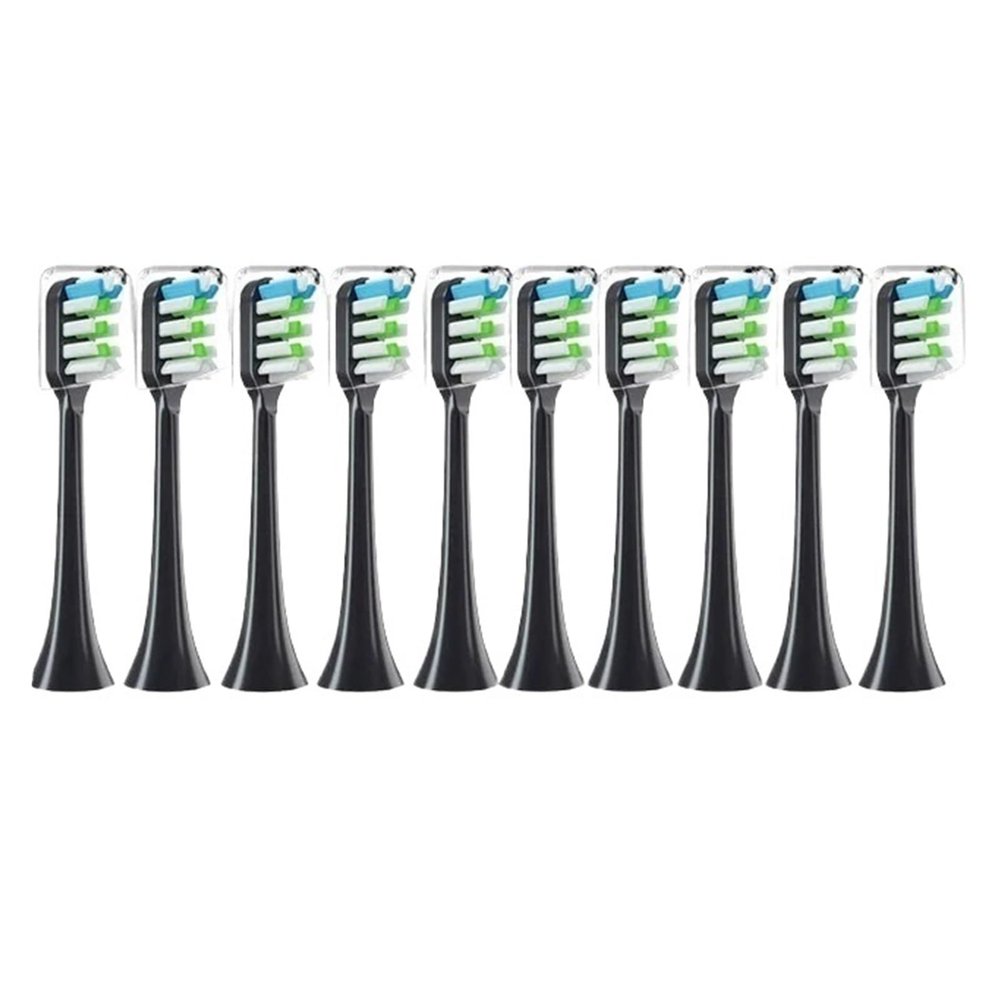 10pcs Replacement Brush Heads Compatible for Xiaomi SOOCAS X3 X5 V1 X3U Soft Bristle Electric Toothbrush Dupont Sealed Packed(10PCS (2 Colors))