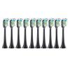 10pcs Replacement Brush HeadsCompatible for Xiaomi SOOCAS X3 X5 V1 X3U Soft Bristle Electric Toothbrush Dupont Sealed Packed(10PCS Black) view 1