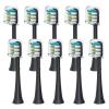 10pcs Replacement Brush HeadsCompatible for Xiaomi SOOCAS X3 X5 V1 X3U Soft Bristle Electric Toothbrush Dupont Sealed Packed(10PCS Black) view 2
