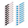 20 Groove Cleaning Brushes with Dustpan Set, Detachable Track Brush for Window Slots, AC Vents, Car Vents, Keyboard Cleaning, 7.28 Inch Blue and Black view 1