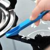 20 Groove Cleaning Brushes with Dustpan Set, Detachable Track Brush for Window Slots, AC Vents, Car Vents, Keyboard Cleaning, 7.28 Inch Blue and Black view 4