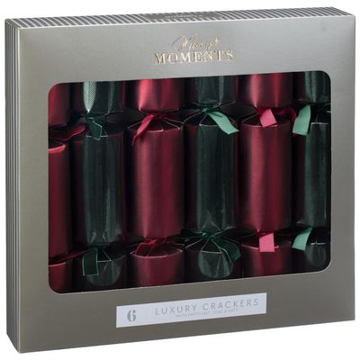 BargainsMania Merry Moments Luxury Hexagonal Crackers 6pk - Includes: 6 X Crackers, 6 X Party Hats, 6 X Jokes, 6 X Plastic Size: 6 X 14
