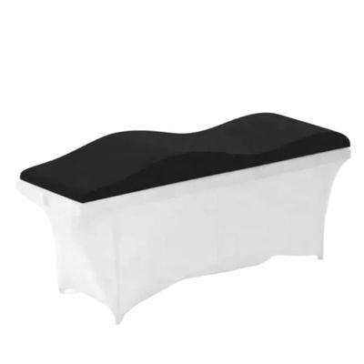 Massage Bed Cushion Wave Shape Beauty Mattress Curved Lash Bed Topper Lifting Leg Eyelash(Black)
