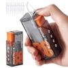 Jooehyer 2Pcs Automatic Portable Floss Pick Boxes, Storage 10 Floss Picks, Refillable Dental Floss Picks Organizer view 4