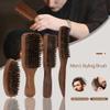4-Piece Natural Wood Men's Beard Brush and Comb Gift Set - Premium Beard Grooming Kit with Styling Boar Bristle Brush, Barber Tools for Valentine's Day Christmas Gifts view 2