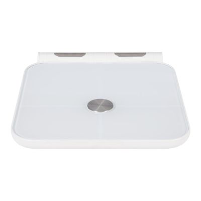 White Intelligent Electronic Scale, 8 Eletrode Body Fat Scale Multifunctional Weight Scale with LED Display, for Pharmacies Clinics Physical Examinations Gymnastics Schools 32.7 * 29 * 4.25cm