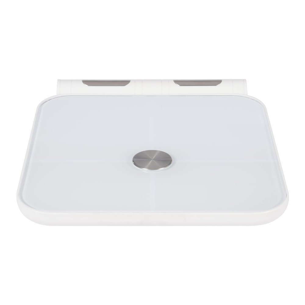 White Intelligent Electronic Scale, 8 Eletrode Body Fat Scale Multifunctional Weight Scale with LED Display, for Pharmacies Clinics Physical Examinations Gymnastics Schools 32.7 * 29 * 4.25cm