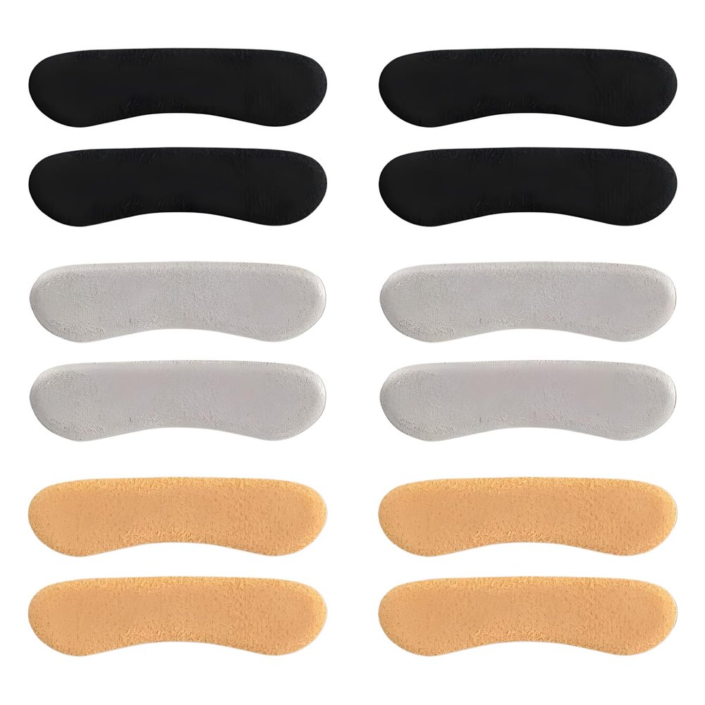 12 Pcs Heel Grips for Ladies Shoes Too Big, Slingback Heel Grips, Self Adhesive Gasket Three Colors, Suitable for Loose Shoes to Prevent Friction Shoe Inserts for Shoes Too Big and Slipping