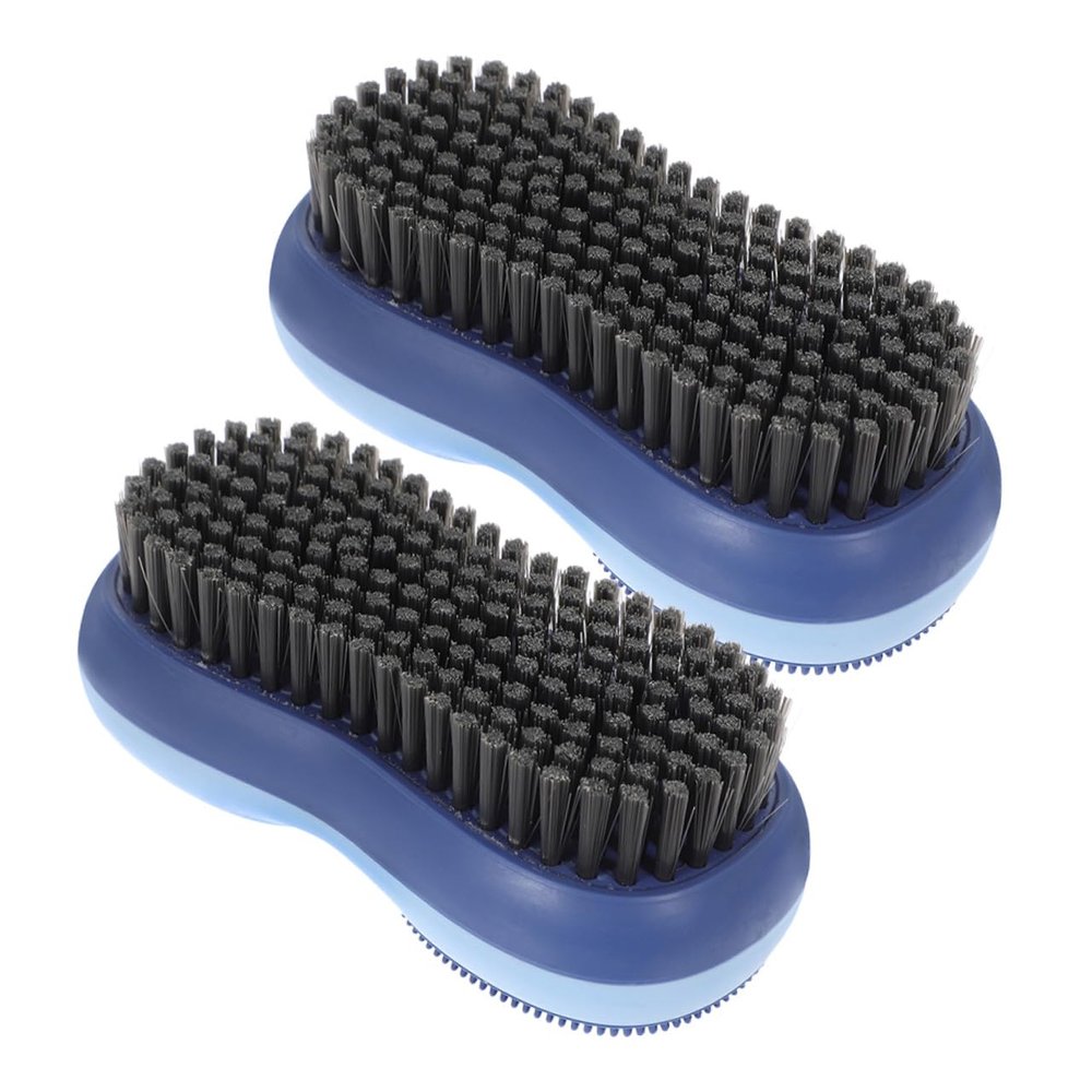 CIYODO 2Pcs Double-sided Clothes Washing Brush Soft Bristle Scrub Brush for Shoes and Laundry Cleaning with Ergonomic Grip for Stubborn Dirt Removal