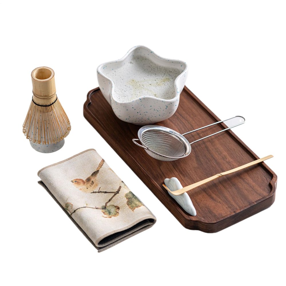 Acunny Matcha Set | Traditional Matcha Ceremony Kit | Ceremonial Tea Tools Traditional Utensils | for Relaxation Meditation Yoga at Home Gathering