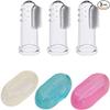 Finger Toothbrush Pp Box 'S Portable Finger Toothbrush Small Tongue Cleaning Brush Thumb Toothbrush Box Convenient and Practical view 2