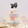 Divorced AF Cake Topper - Divorced Party Cake Supplies - Newly Single - Officially Done Divorce Party Decoration - Black Glitter view 4
