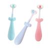 Beaupretty 3 pcs Soft Bristles Toothbrush with Anti-Slip Handle Cute Triple-Sided Toothbrushes for Gentle Gum Care and Cleaning Suitable for Red Blue Green Colors view 1