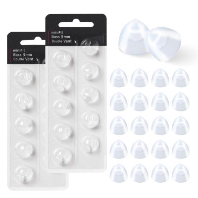 20 Pcs Hearing Aid Domes for Oticon Replacements 8mm Hearing Aid Accessories Double Vent Domes Compatible with Oticon Minifit