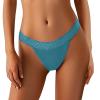 String Thongs for Women Women's Reusable Thong Lace Underwear 4 Solid Color Design (Green, XXXL) view 1