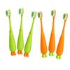 BAZEITFLOW 6pcs Manual Toothbrush Soft Bristle Carrot Design Gentle Gum Massage Lightweight Portable for Oral Care Travel Use view 1