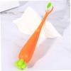 BAZEITFLOW 6pcs Manual Toothbrush Soft Bristle Carrot Design Gentle Gum Massage Lightweight Portable for Oral Care Travel Use view 3