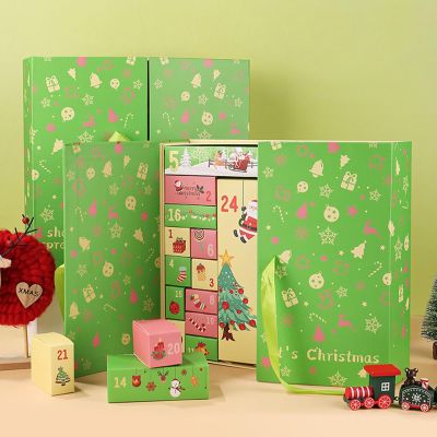Christmas Advent Box Decorative Case Candy Jewelry Stationery
