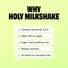 HOLY Milkshake Hazelnut 50 servings with vitamins B, C & D and 100% natural flavours sugar-free, caffeine-free & vegan low-calorie milkshake powder with hazelnut flavour view 4