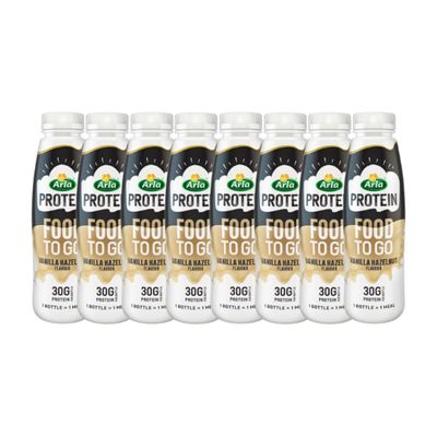 Arla Protein Food to Go Vanilla Hazelnut Protein Shake 500ml (Pack of 8)