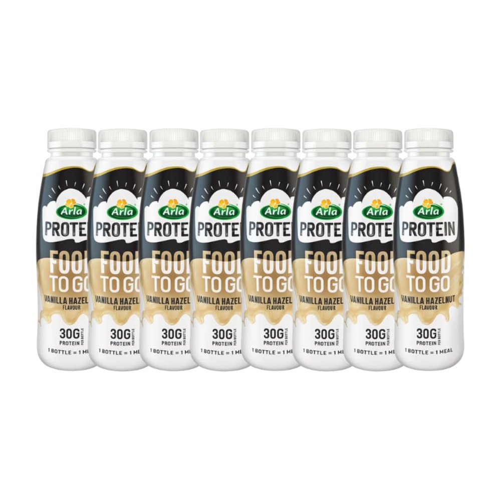 Arla Protein Food to Go Vanilla Hazelnut Protein Shake 500ml (Pack of 8)