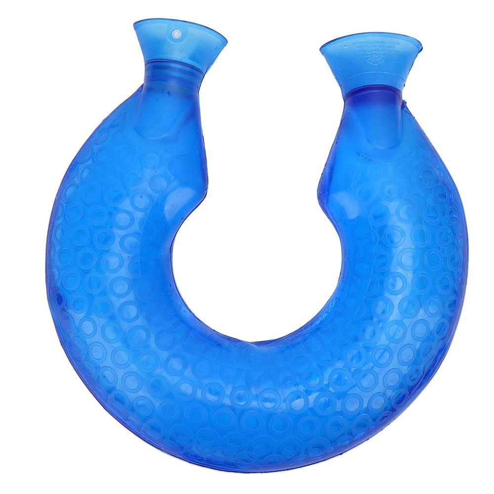 Yctze U Shaped Hot Bottle .4L PVC Neck Heating Pad - Ideal for Cozy Comfort, Relief, and Thoughtful Gifts (Purple Cover)