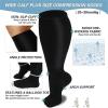 INLANDSIS Compression Socks for Women Wide Calf, Plus-Size Wide Leg High Stretch Socks, For Athletic Running Cycling (3 pcs-10,3XL) view 3