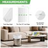 White Biodegradable Kitchen Garbage Bags - Unscented Small Trash Bin Liners 4 Gallon Compostable Recycling Bulk 100 Count Wastebasket Can Bag for Office Toilet Bathroom Heihaily view 2