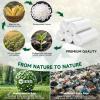 White Biodegradable Kitchen Garbage Bags - Unscented Small Trash Bin Liners 4 Gallon Compostable Recycling Bulk 100 Count Wastebasket Can Bag for Office Toilet Bathroom Heihaily view 3