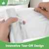 White Biodegradable Kitchen Garbage Bags - Unscented Small Trash Bin Liners 4 Gallon Compostable Recycling Bulk 100 Count Wastebasket Can Bag for Office Toilet Bathroom Heihaily view 4