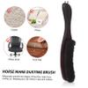ORFOFE Natural Bristle Dusting Brush for Clothes Lint Removing Wooden Handle for Home Office Vehicle Footwear Cleaning view 4
