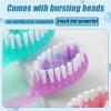 10PCS Disposable Toothbrush with Toothpaste,5-in-1 Portable Mini Toothbrushes Individually Wrapped Oral Care Set with Floss, Tongue Scraper & Pick,Mixed Flavors for Fresh Breath,Ideal for Camping Work view 3