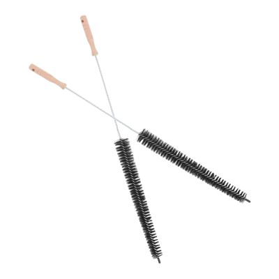 ULTECHNOVO 2pcs Multifunctional Wooden Handle Dryer Cleaner Brush for Washing Machine Chimney Pipe Cleaning Flexible Bristles for Deep Cleaning Reach Areas
