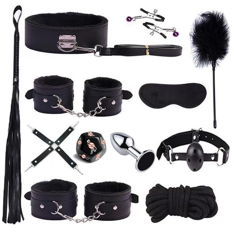 12 Piece Black Leather Outdoor Training Multifunctional Set, Indoor Fitness Set, With Wristband - D11