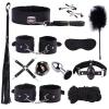 12 Piece Black Leather Outdoor Training Multifunctional Set, Indoor Fitness Set, With Wristband - D11 view 1